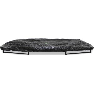 Schwarze EXIT Trampolin Abdeckplane, rechteckig, 244x366cm, schützt vor Schmutz und Wetter.