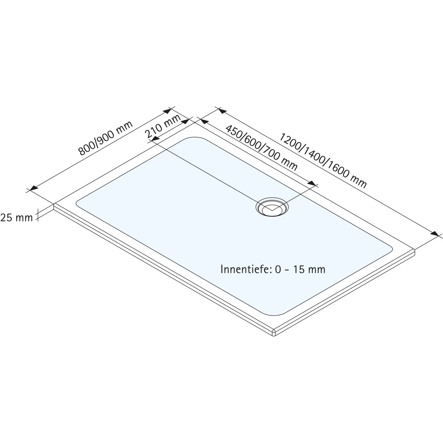 Technische Zeichnung: Schulte Duschwannen-Set Extraflach Rechteck 120x80 cm, Maße und Details.