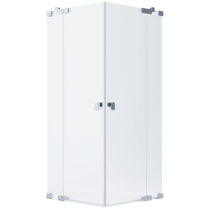 Schöner Wohnen Eckdusche mit zwei Drehtüren, Chrom, 80x80x200 cm.