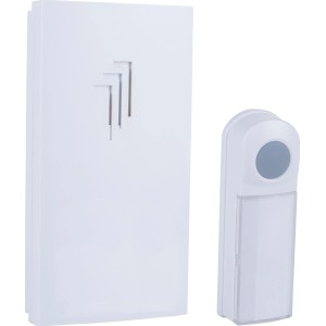 Smartwares Funk-Türklingel mit Gong für die Steckdose, weiß.