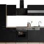 Respekta Küchenzeile Merle 280 cm Schwarz_2