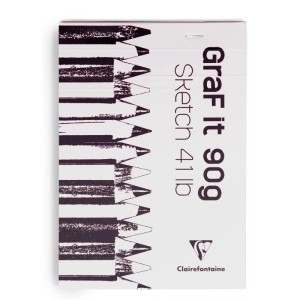 Clairefontaine Skizzenblock GraF'it A5 80 Blatt 90 g Weiß