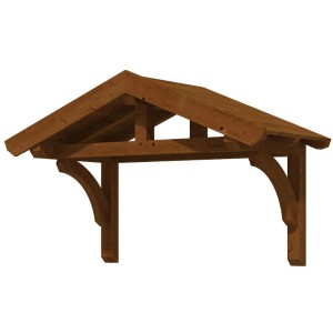 Skan Holz Haustür-Vordach Stettin 1 Nussbaum lasiert 180 cm x 80 cm