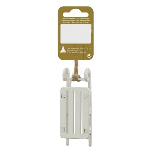 Schlitten Holz Weiß 3 cm x 8 cm