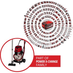 Einhell Akku-Nass-Trockensauger TP-VC 36/30 S Auto-Solo, Teil der Power X-Change Familie.