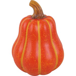 Deko-Kürbis aus Keramik 19 cm x 14 cm x 14 cm Dunkelorange