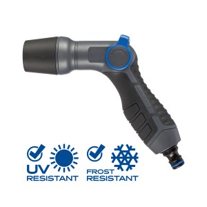 LUX Reinigungsspritze-Set mit 3 Strahlvarianten für Gartenbewässerung und Reinigung.