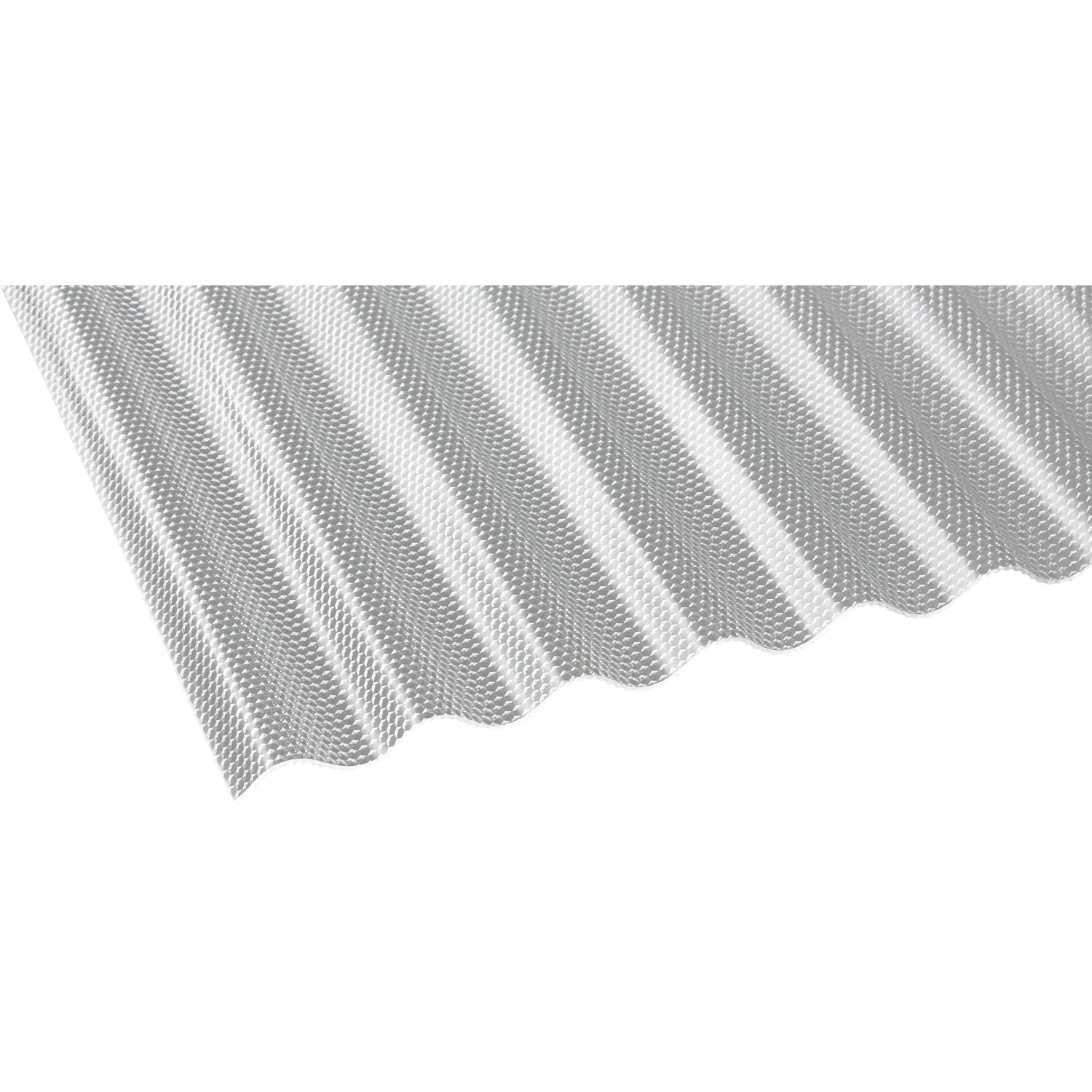 Transparente Acryl-Profilplatte Sinus 76/18, geeignet für Kunststoffbedachung.