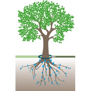 Geka Baumbewässerungs-Set in Schwarz-Silber zur gezielten Bewässerung von Bäumen.