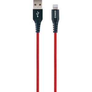 Feuerrotes Apple Lightning auf USB Ladekabel (1,2m) für iPhone, iPad und iPod.