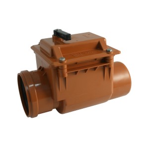 Marley Einfach-Rückstauverschluss DN 125 aus PVC-hart für KG-Rohre.