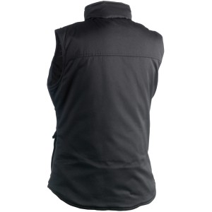 Schwarze Herock Weste Diana für Damen, Größe L, Arbeitskleidung mit Fleece-Kragen.