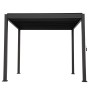 Anthrazitfarbene Pergola Mirador Premium 3x4 m, ideal als Terrassenüberdachung.