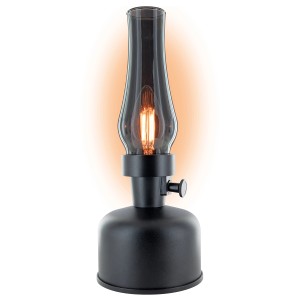 Schwaiger Retro-LED-Lampe TILA1803 Petroleum, Ø 11cm, schwarzes Design für stimmungsvolle Beleuchtung.