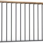 Dolle Brüstungsgeländer Winnipeg für Spindeltreppe, mit Eichehandlauf und Metallstäben.