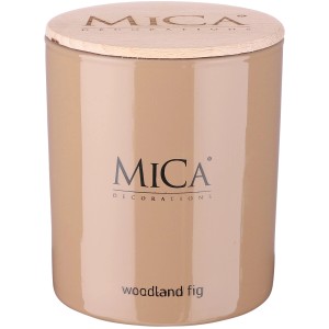 Mica Decorations Duftkerze Woodland Fig, 8,5x7,5 cm, braun mit Holzdeckel.