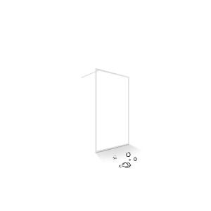 baliv Walk-In Duschabtrennung DUK-120.80, 120x195 cm, Chromrahmen, barrierefrei.