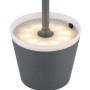 Globo Solarleuchte, anthrazitfarben, 41 cm, Metall, mit LED-Lichtern.