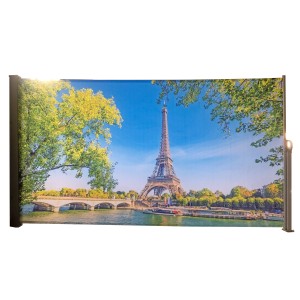 Garden Pleasure Seitenmarkise Motiv Paris 300 cm Schwarz
