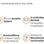 Detailansicht: Miló Röhrensiphon-Set Ø 114 mm für Spüle, mit Edelstahl Ab- und Überlaufgarnitur, Rohre aus Plastik.