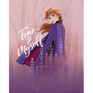 Komar Wandbild Frozen Anna, 40x50 cm, mit Anna und dem Schriftzug "True to Myself".