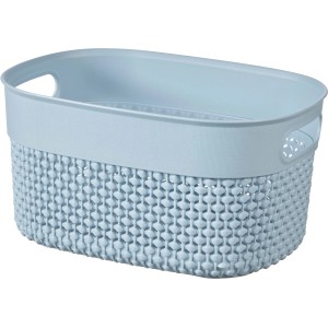 Hellblauer Curver Filo XS Recycling-Korb, 23,5x17,5x12 cm, aus Recyclingmaterial.