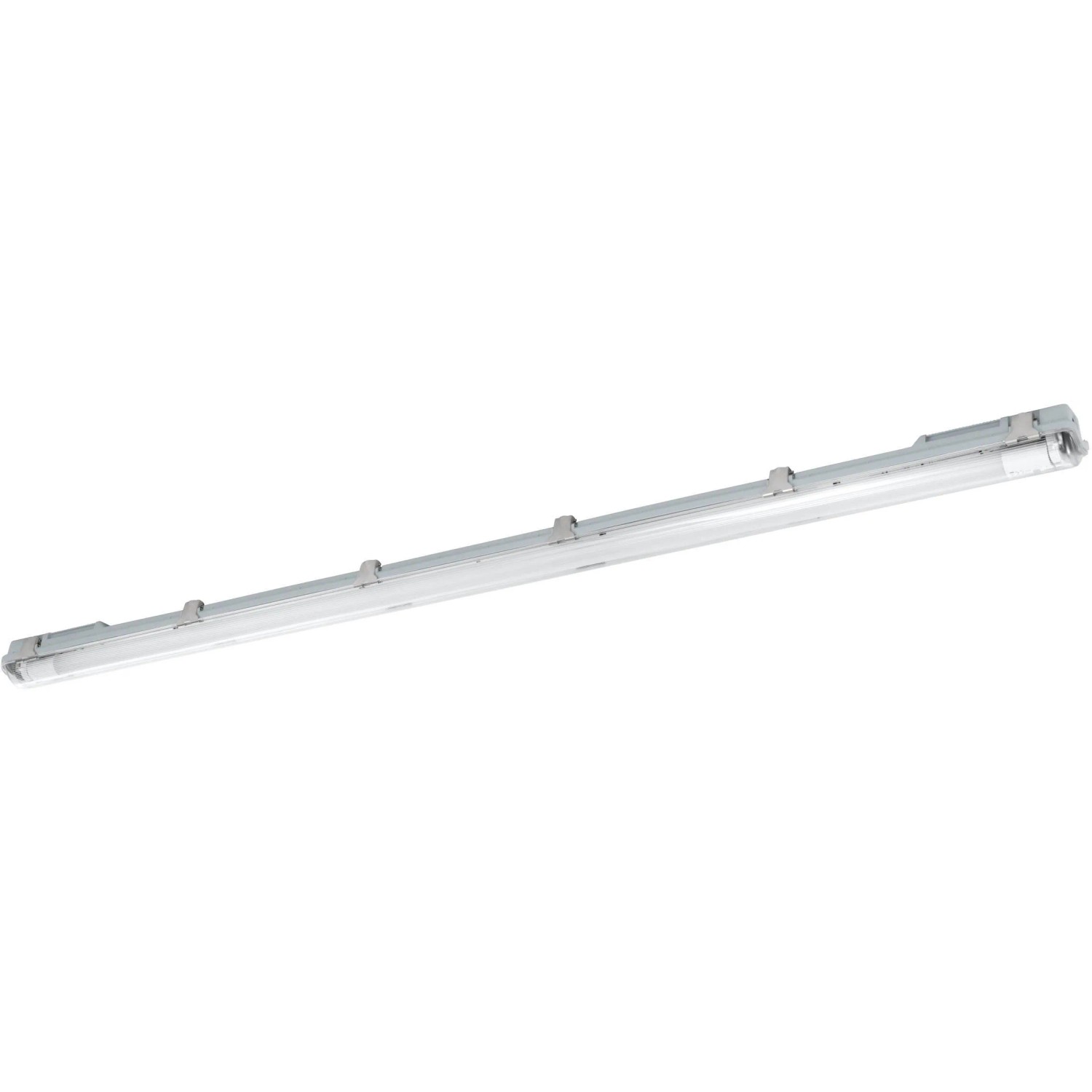 Eglo LED-Wannenleuchte Expert Basic Plus, 65 cm, grau, für Feuchträume und Außenbereiche.