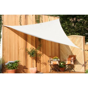 Floracord Dreiecksonnensegel HDPE Creme 500 cm x 500 cm x 500 cm