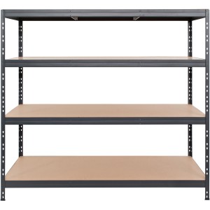 Ar Shelving Schwerlastregal Rivet XXL, 180x200x60 cm, Anthrazit, mit 4 Böden.