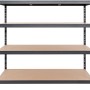 Ar Shelving Schwerlastregal Rivet XXL, 180x200x60 cm, Anthrazit, mit 4 Böden.