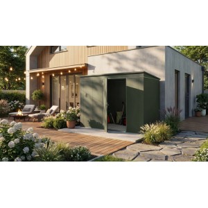 Weka Metall-Gerätehaus Gary 292 cm x 198 cm Grün