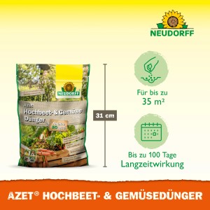 Neudorff Azet Hochbeet- und Gemüse Dünger, 1,75 kg Packung. Organischer Gemüsedünger für reiche Ernte.