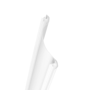 Weißes Schulte Dichtprofil, senkrecht, 130 cm, für gerahmte Badewannenfaltwand.