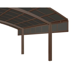 Ximax Carport Seitenwand, 1 Modul, mattbraun, 50 cm. Zubehör für Carports.