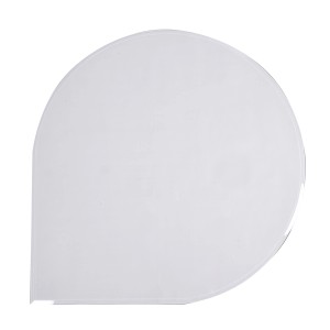 Firefix Glasbodenplatte in Tropfenform, 144x120 cm, 8 mm stark, für Kamin und Ofen.