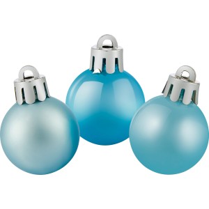 Weihnachtskugel-Set Kunststoff Ø 3 cm 9-teilig Eisblau