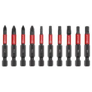 Einhell Impact Bit-Set, 10-teilig, mit PH, PZ, T und H Profilen für Schraubendreher und Akkuschrauber.