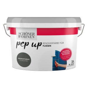 Schöner Wohnen pep up Renovierfarbe für Fliesen Graphitgrau 1 l