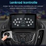 Junsun Autoradio für Ford Escape mit Touchscreen, zeigt Lenkradsteuerung für Komfort und Sicherheit.