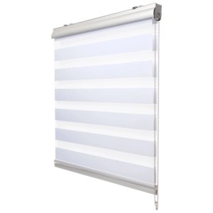 Sol Royal Doppelrollo SolDecor DK9, 60x160cm, Weiß mit Kassette und Kettenzug.