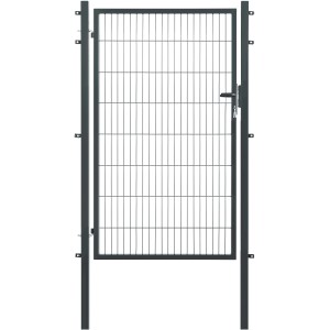 Floraworld Einzeltor für Doppelstabmattenzaun Anthrazit 160 cm x 120 cm
