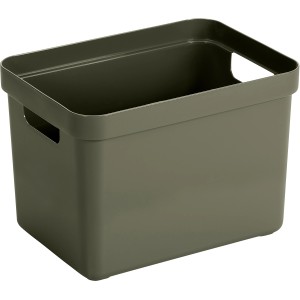 Sunware Aufbewahrungsbox Sigma Home, 18 l, dunkelgrün, mit Griffen.
