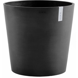 Ecopots Pflanztopf Amsterdam, dunkelgrau, 50 cm. Robuster Blumentopf für Innen- und Außenbereich.