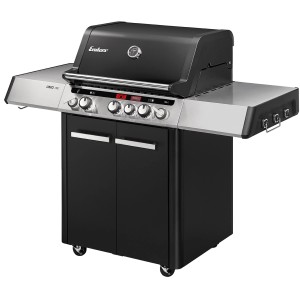 Enders Gasgrill Uniq Pro 3 I Cruster, 120x147cm, Schwarz-Edelstahl. Grill mit Turbo Zone und Seitenkocher.