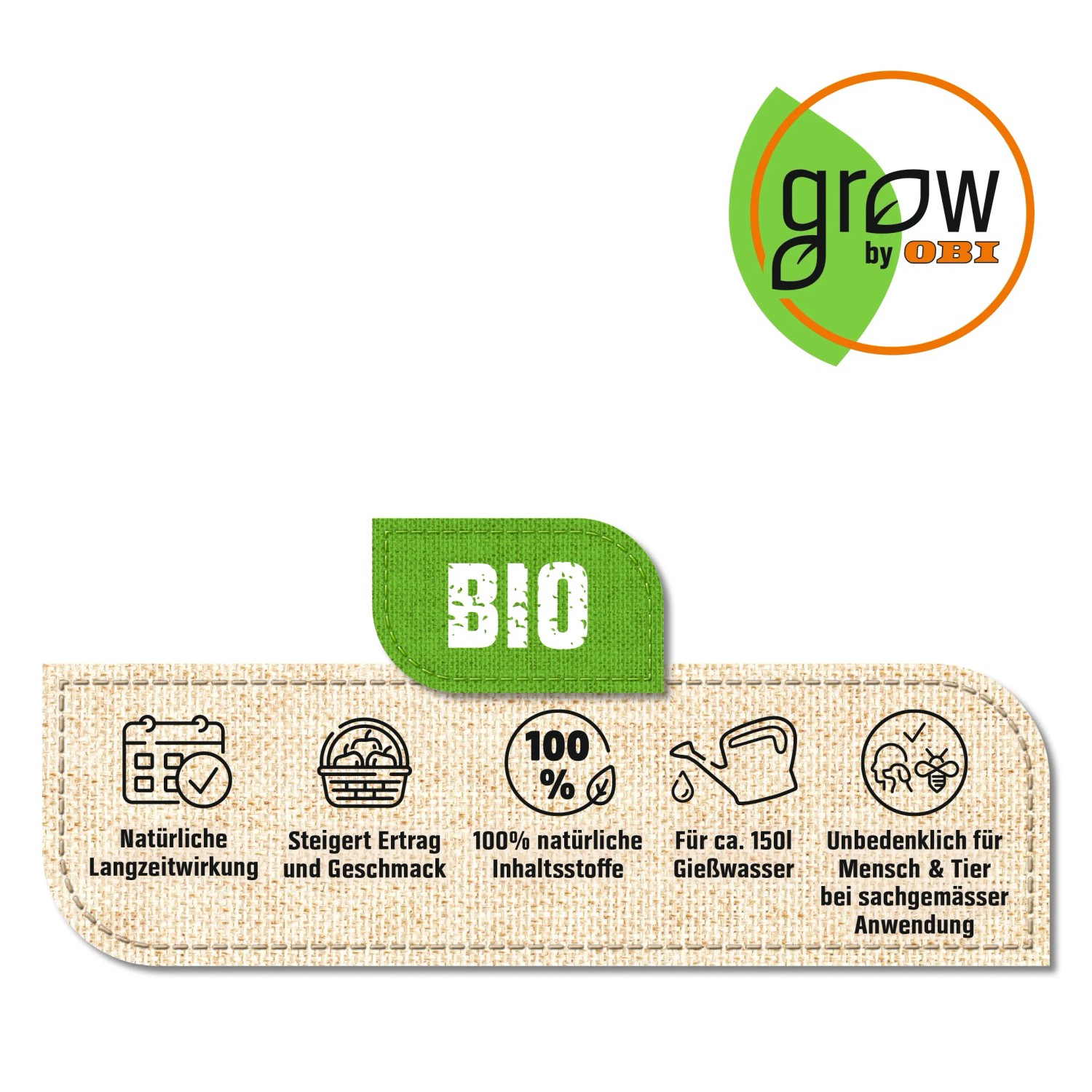 Produktinformationen zum GROW by OBI BIO Tomaten-Dünger, 1l: Ertrag, Geschmack, natürliche Inhaltsstoffe.