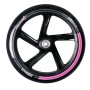 Schwarzes Muuwmi Scooter Rad 205mm mit pinkem Akzent. Ersatzteil für Tretroller und Sportgeräte.