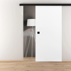 Novadoors Ontario Bianco Schiebetür Set mit Softeinzug inkl. Holztür Weiß 190 c