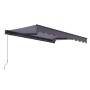 Anthrazitfarbene Gelenkarmmarkise Aventura 3x2m für Terrasse & Balkon.