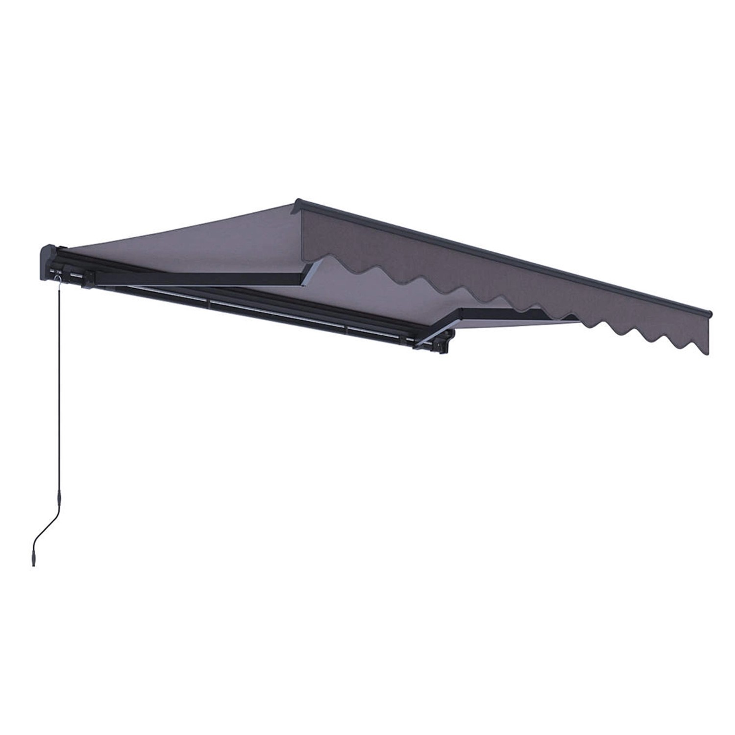 Anthrazitfarbene Gelenkarmmarkise Aventura 3x2m für Terrasse & Balkon.