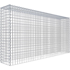 Gabiona Anbaukorb Typ 3, 100x200x30 cm, Maschenweite 5x5 cm, aus verzinktem Drahtgitter.